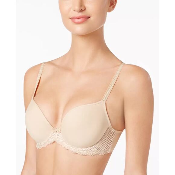 WACOAL La Femme Underwire T-Shirt Bra Sand Size 30DDD Nude Tan‎ Comfortable Lace - Picture 2 of 16